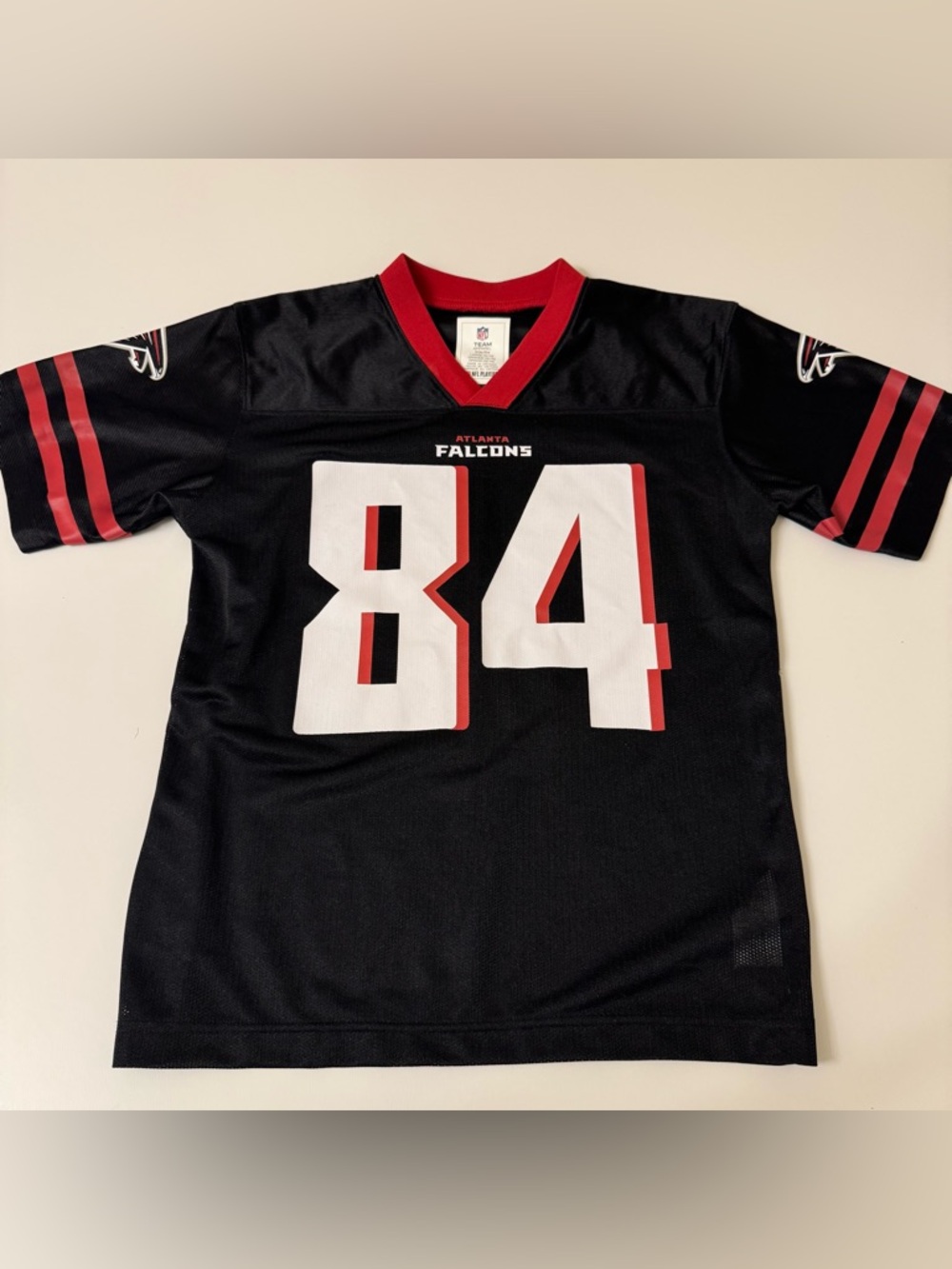 NFL Atlanta Falcon Black and Red V-Neck Youth Football Jersey